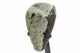 Sparkling Green Prasiolite Quartz Formation on Metal Stand #357209-3
